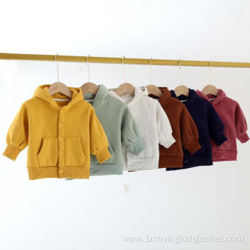 Children's Spring And Autumn Cardigan Sweater Hooded